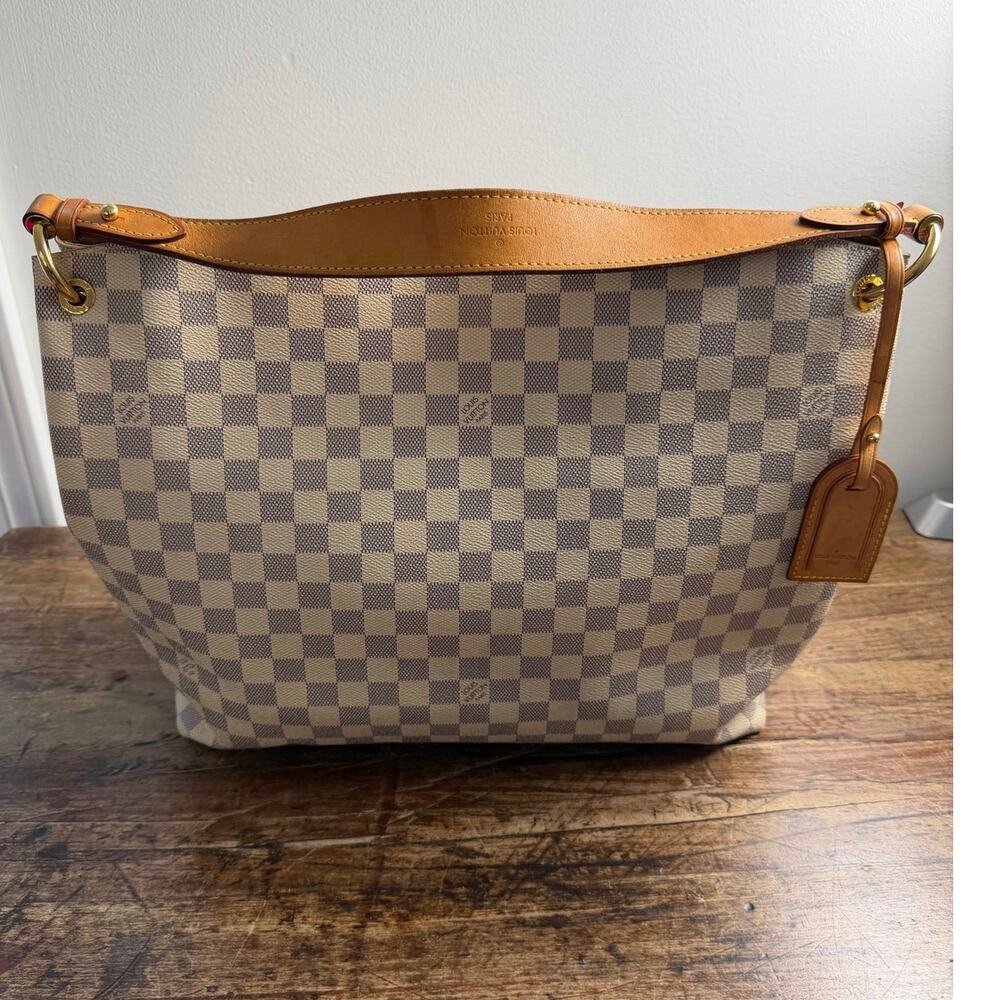 Louis Vuitton Authentic 100% Graceful hobo Damier Azur Bag - Picture 4 of 16